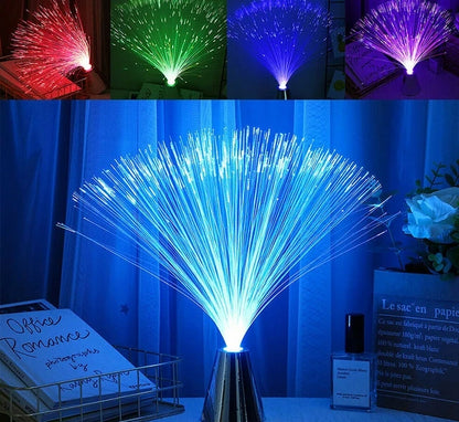Lampă de veghe LED cu fibră optică CHANGLESU, culori schimbătoare