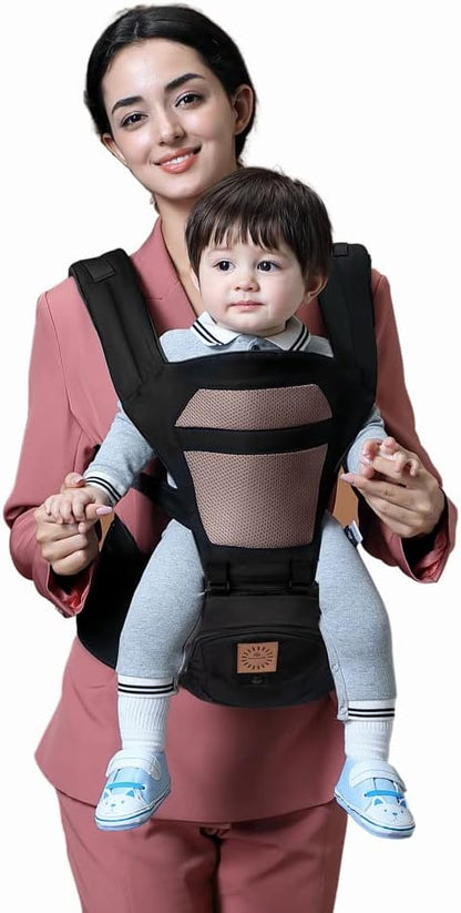 KRONEWERK porte-bébé ergonomique avec ceinture abdominale 6 en 1