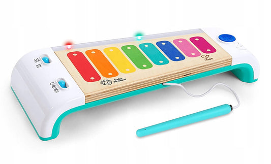 HAPE Baby Einstein KSYLOFON drewniany instrument, kolorowy dotykowy ksylofon dla dzieci 12m+