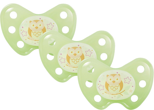 DENTISTAR NIGHT Silikon-Beruhigungssauger 3er-Pack 14M+