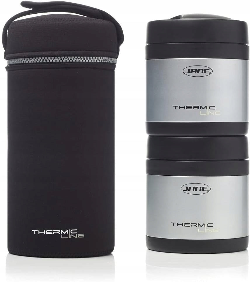JANE 2 stalowe termosy na żywność 500 ml + etui