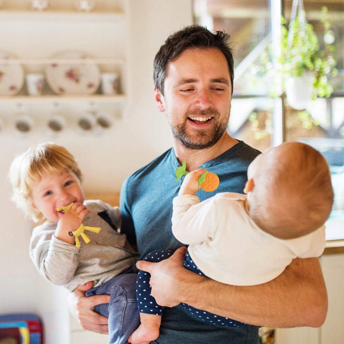 ANGELBLISS rubberen bijtringen koelend en masserend 4 stuks 3 m+