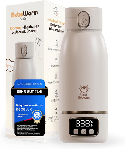 BEBELUX BebeWarm REJSE-flaskevarmer USB 3'