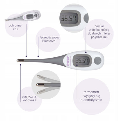 REER Mama thermomètre électronique buccal d’ovulation AVEC APPLICATION + étui