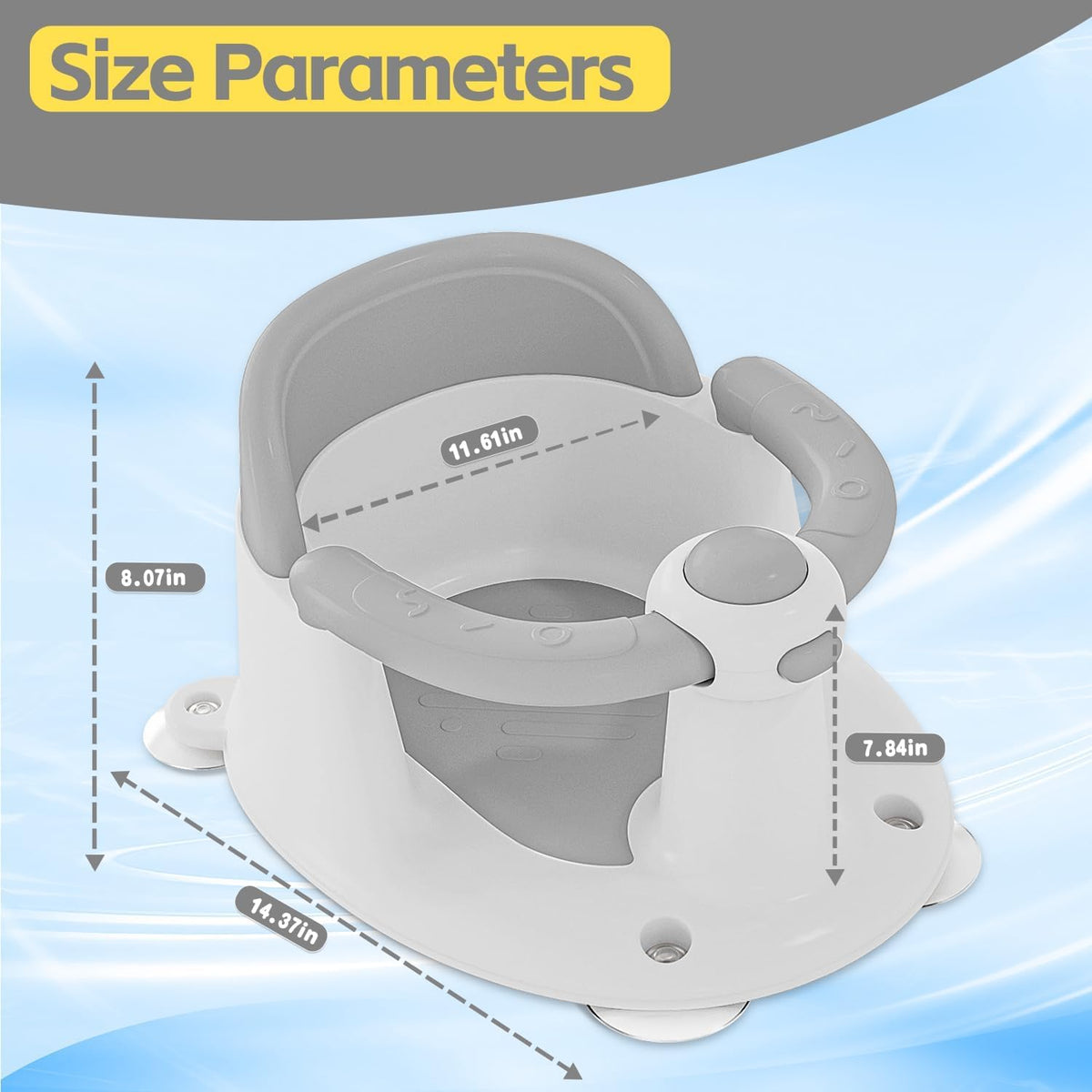PHINTORY bath seat with suction cups