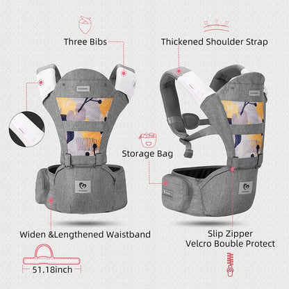 BELLABABY porte-bébé ergonomique avec ceinture ventrale 3-en-1 0-36 mois
