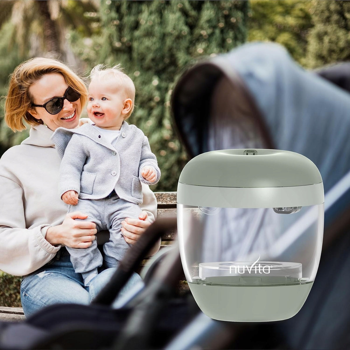 NUVITA MellyPlus 2 hordozható UV sterilizáló cumikhoz és cumisüvegekhez, 2 perc