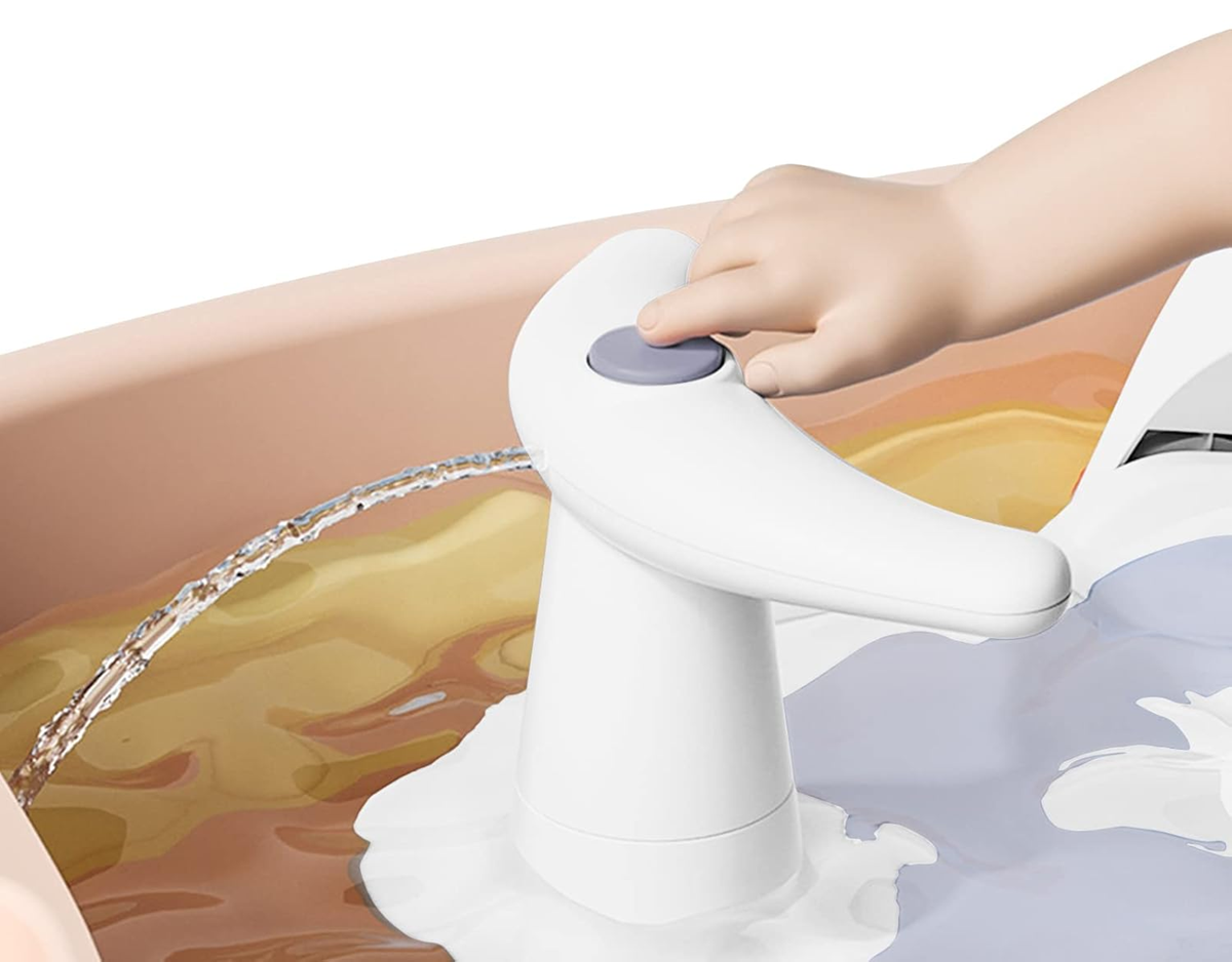 BEBAMOUR FOTELIK krzesełko do kąpieli 6m+ z kierownicą