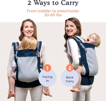 BECO TODDLER nosidełko klamrowe 9-27kg mesh 3d