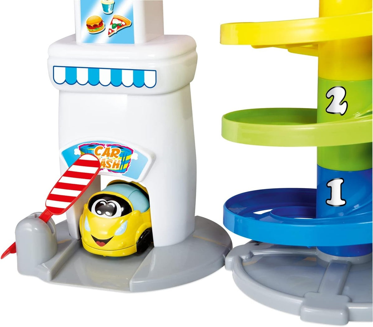 CHICCO parking à plusieurs niveaux 37 cm + voiture Turbo Ball