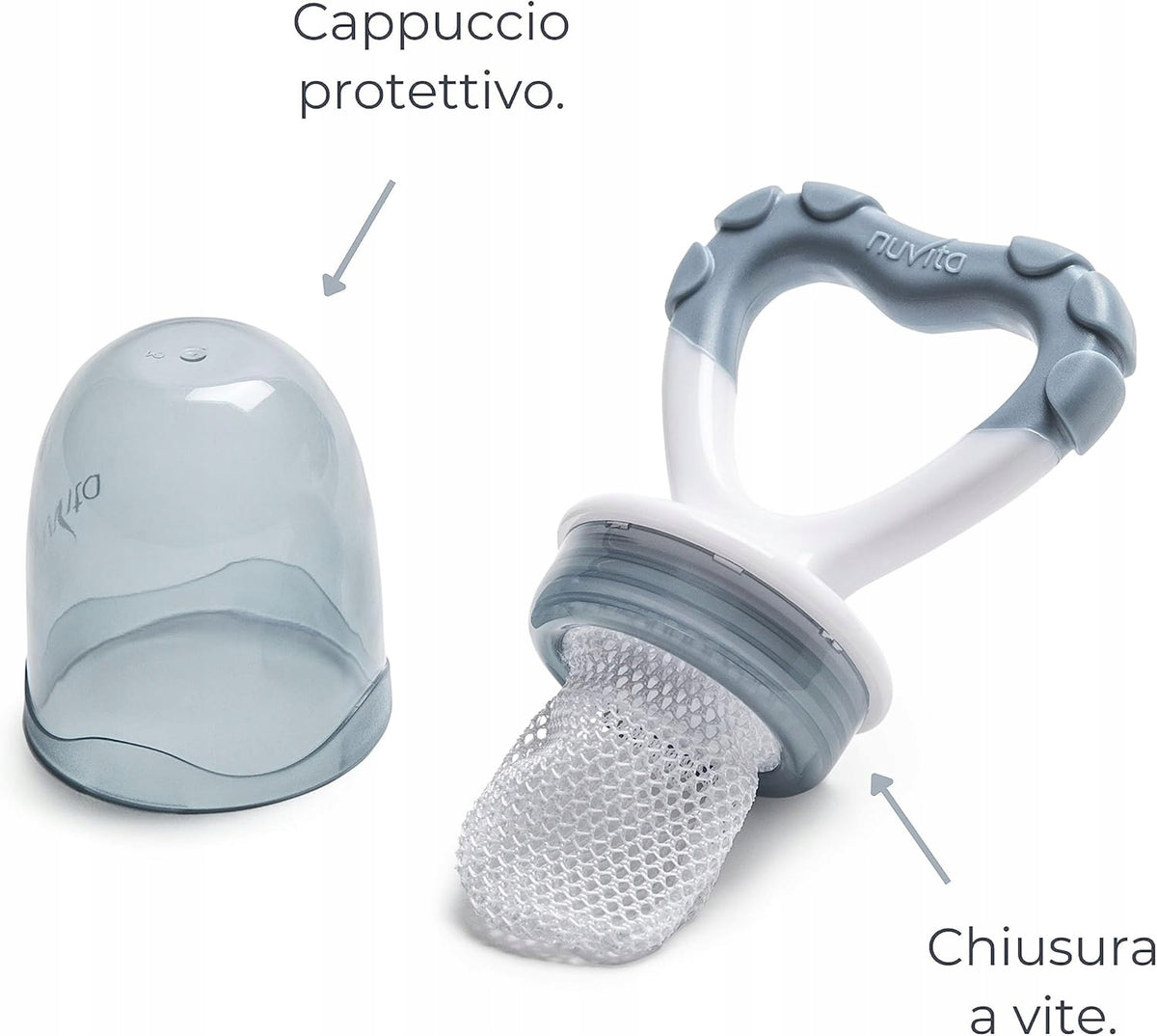 NUVITA anneau de dentition tétine à fruits 2en1 6mois+