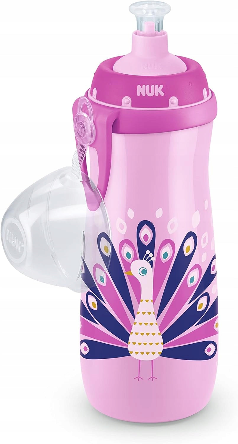 NUK Sports Cup STICLĂ 24 m+ tetină push-pull 450 ml EFECT CAMELEON