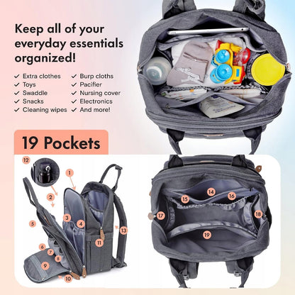 DIKASLON sac à dos pour poussette avec accessoires