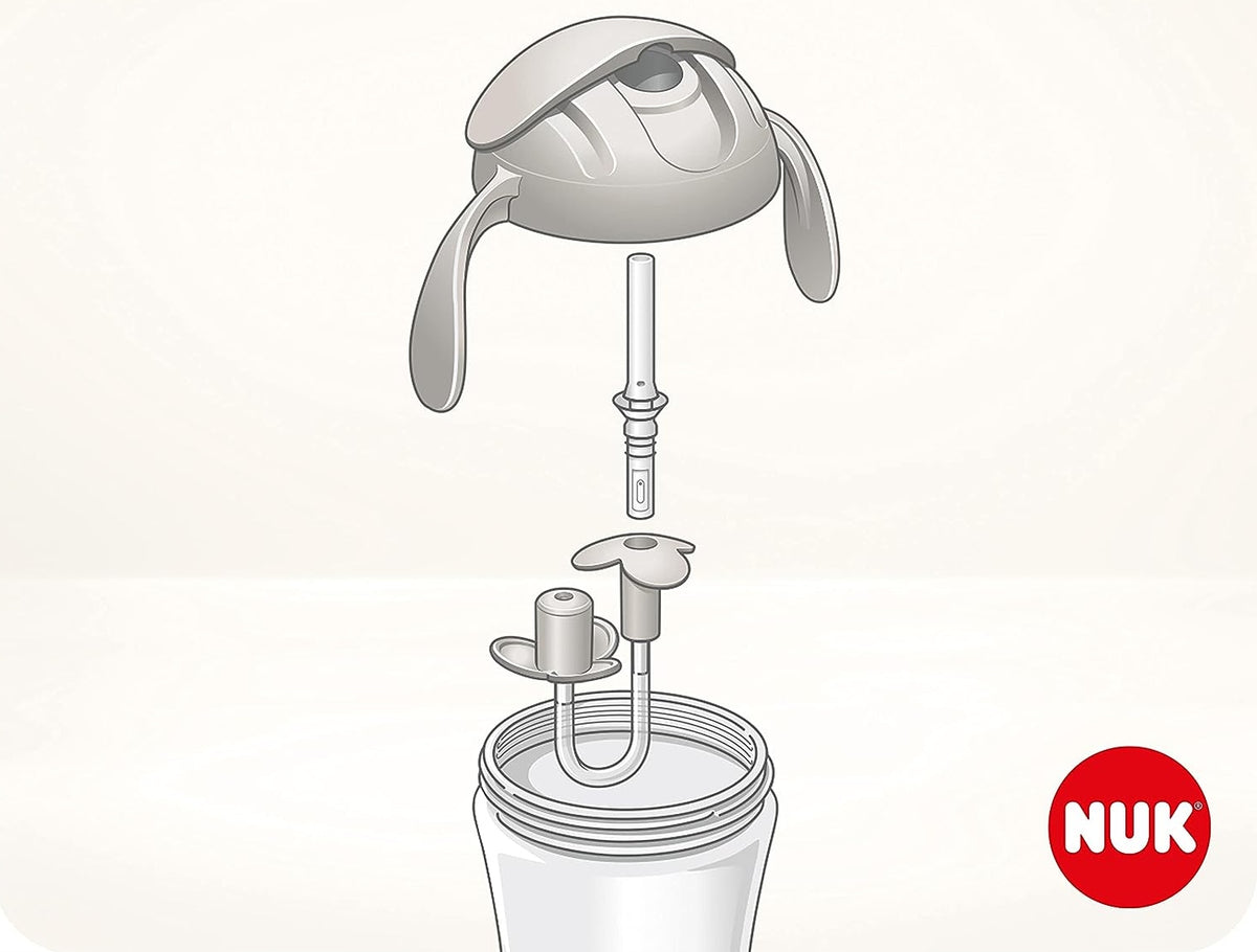 NUK Motion Cup cană anti-picurare cu pai flexibil 8 m+