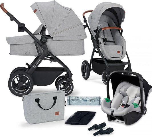 KINDERKRAFT B-TOUR cărucior multifuncțional 3 în 1 până la 22 kg + scoica MINK PRO