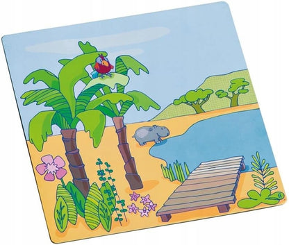 HABA puzzle magnétique Habille Lilli 4 fonds 54 aimants