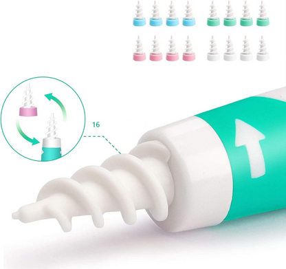 Q GRIPS appareil de nettoyage des oreilles + 14 embouts en silicone
