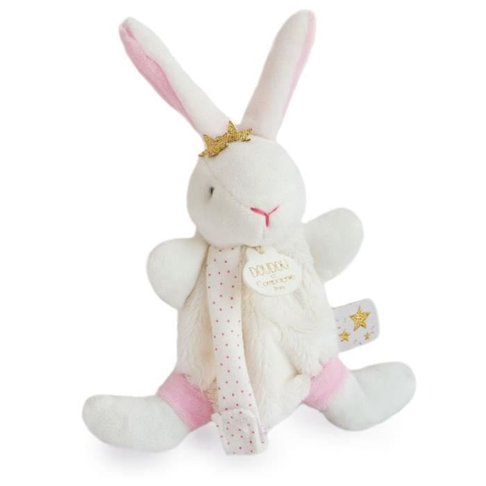 DOUDOU et COMPAGNIE lapin avec attache-tétine