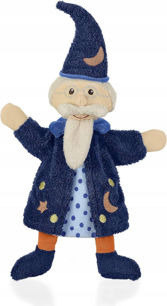 STERNTALER pluszowa pacynka do odgrywania ról CZARODZIEJ 29 cm "N. granatowa pacynka czarodziej dla dzieci 0+