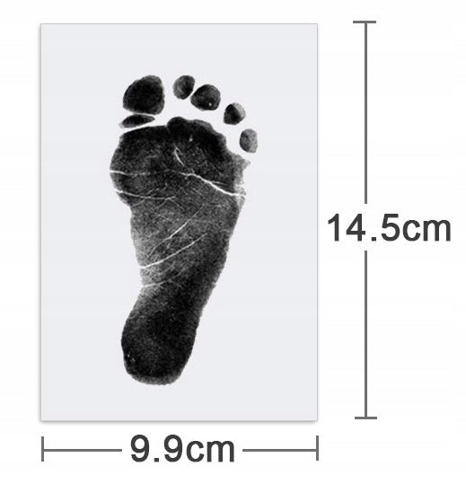 NABANCE BABY tusz i 2 arkusze do odcisków dłoni, stóp 9,9 x 14,5 cm 1szt