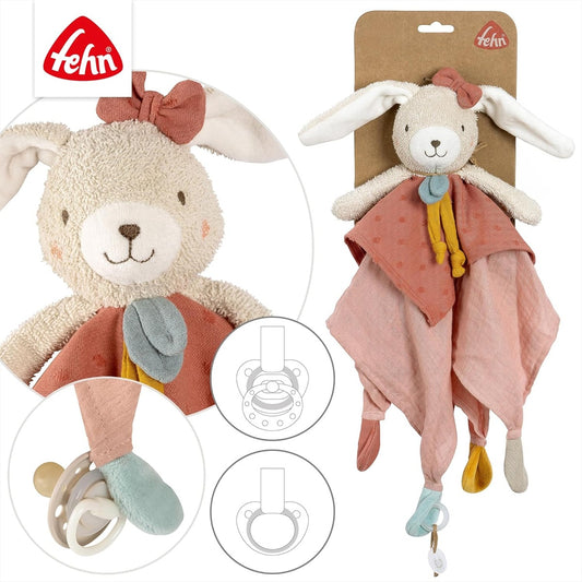 FEHN Natur bomulds-komforter krammedyr KANIN 37 cm