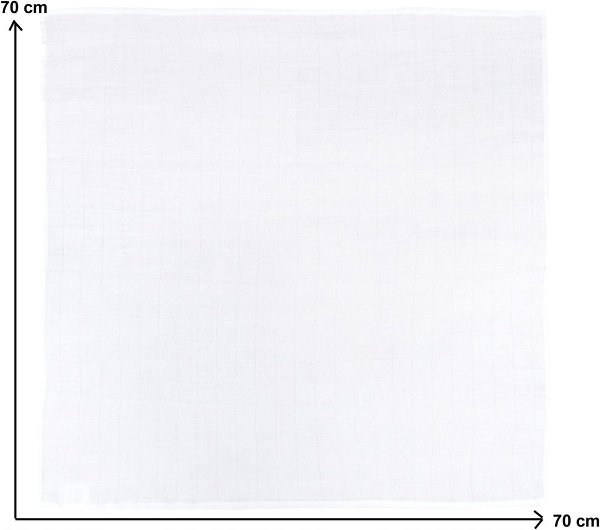 NATUREMARK mousseline hydrofiele doeken 70 cm x 70 cm x 9 stuks