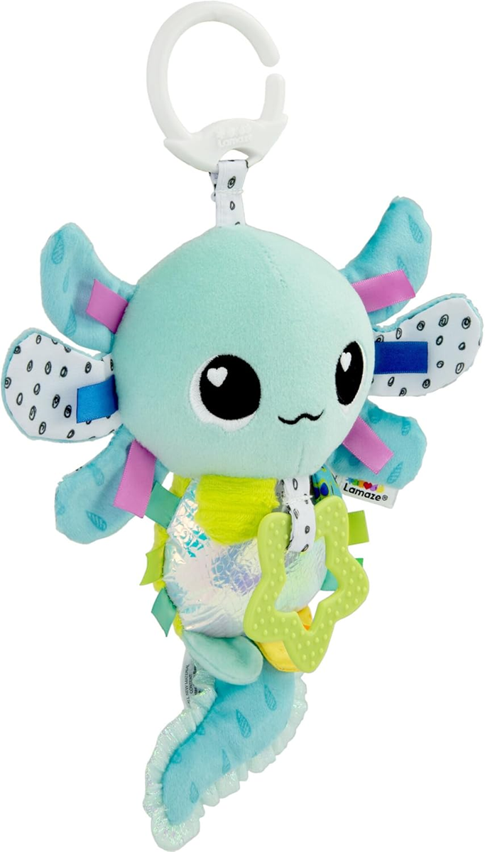 LAMAZE Alice Axolotl stroller, car seat, crib hanging toy