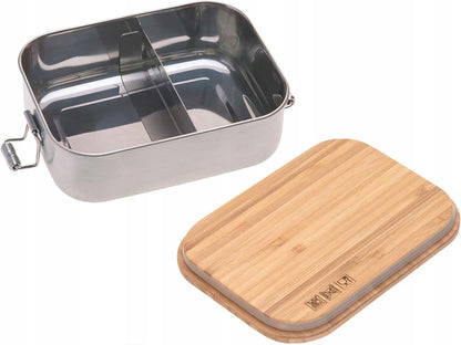 LÄSSIG Garden Explorer acél-bambusz uzsonnás doboz 12,7 17 db,5 cm