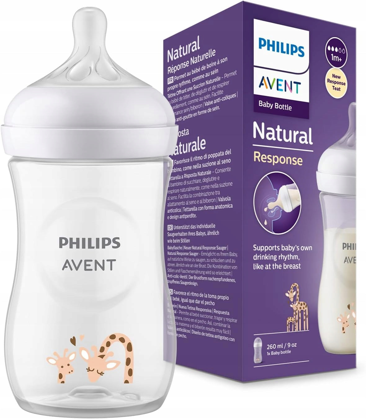 PHILIPS AVENT Natural RESPONSE fles 260 ml 1m+