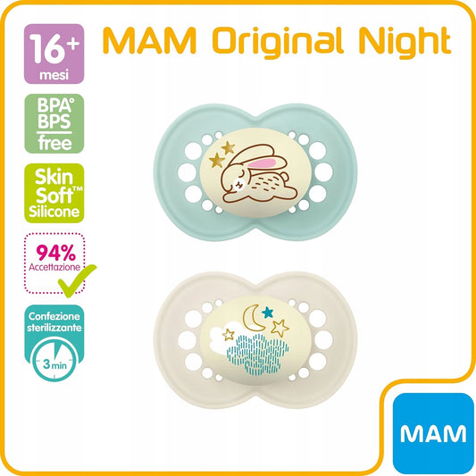 MAM ORIGINAL NIGHT Schnuller x2 16m+