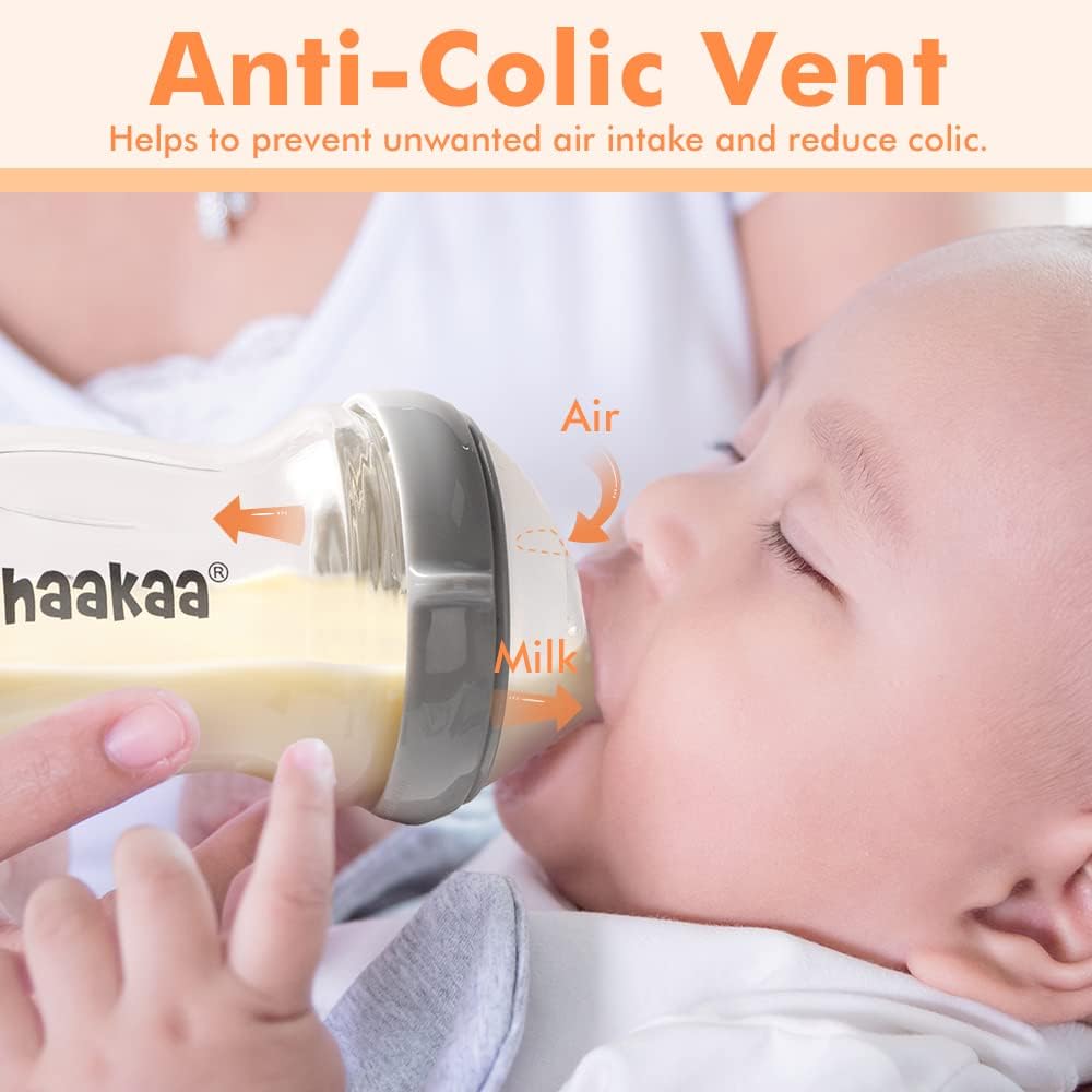HAAKAA tétine pour biberon débit moyen 3 mois+ x2 GEN.3