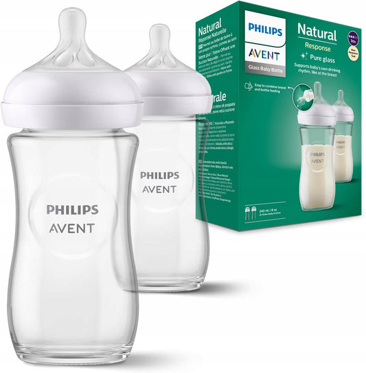 PHILIPS AVENT Natural RESPONSE láhev 240 ml 1 měsíc+ SKLO x2