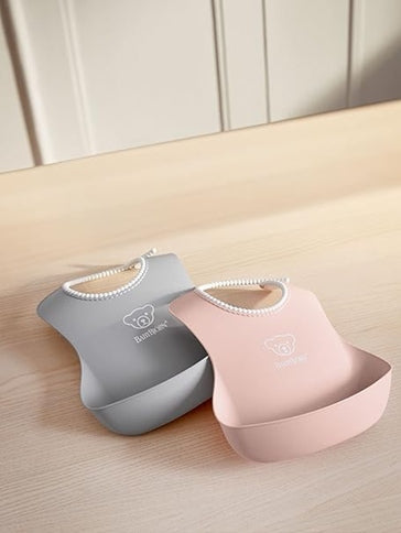BABYBJORN silikonehagesmæk med lomme x2