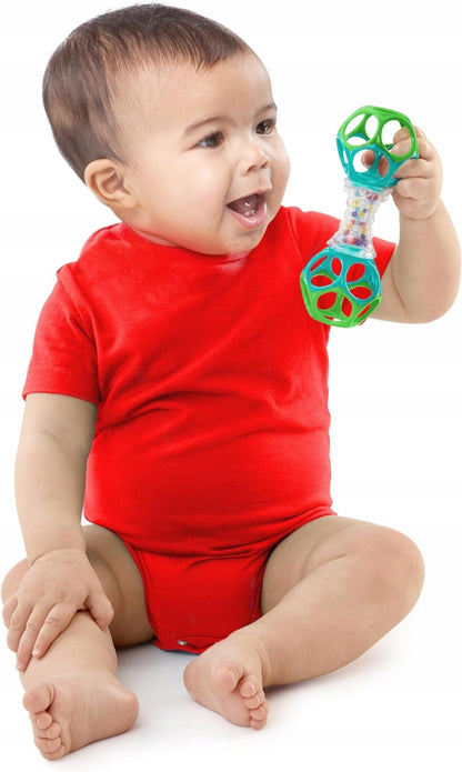 BRIGHT STARTS Oball Shaker jucărie de dentiție cu zgomot, mărimea 14,5 cm