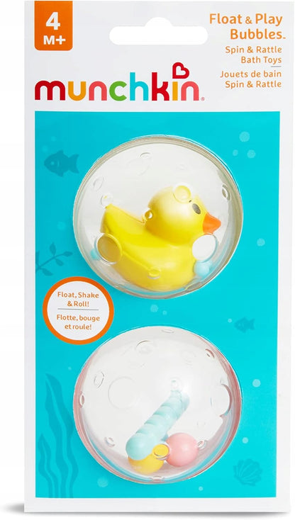 MUNCHKIN Float & Play bańki z grzechotkami do kąpieli 2 sztuki