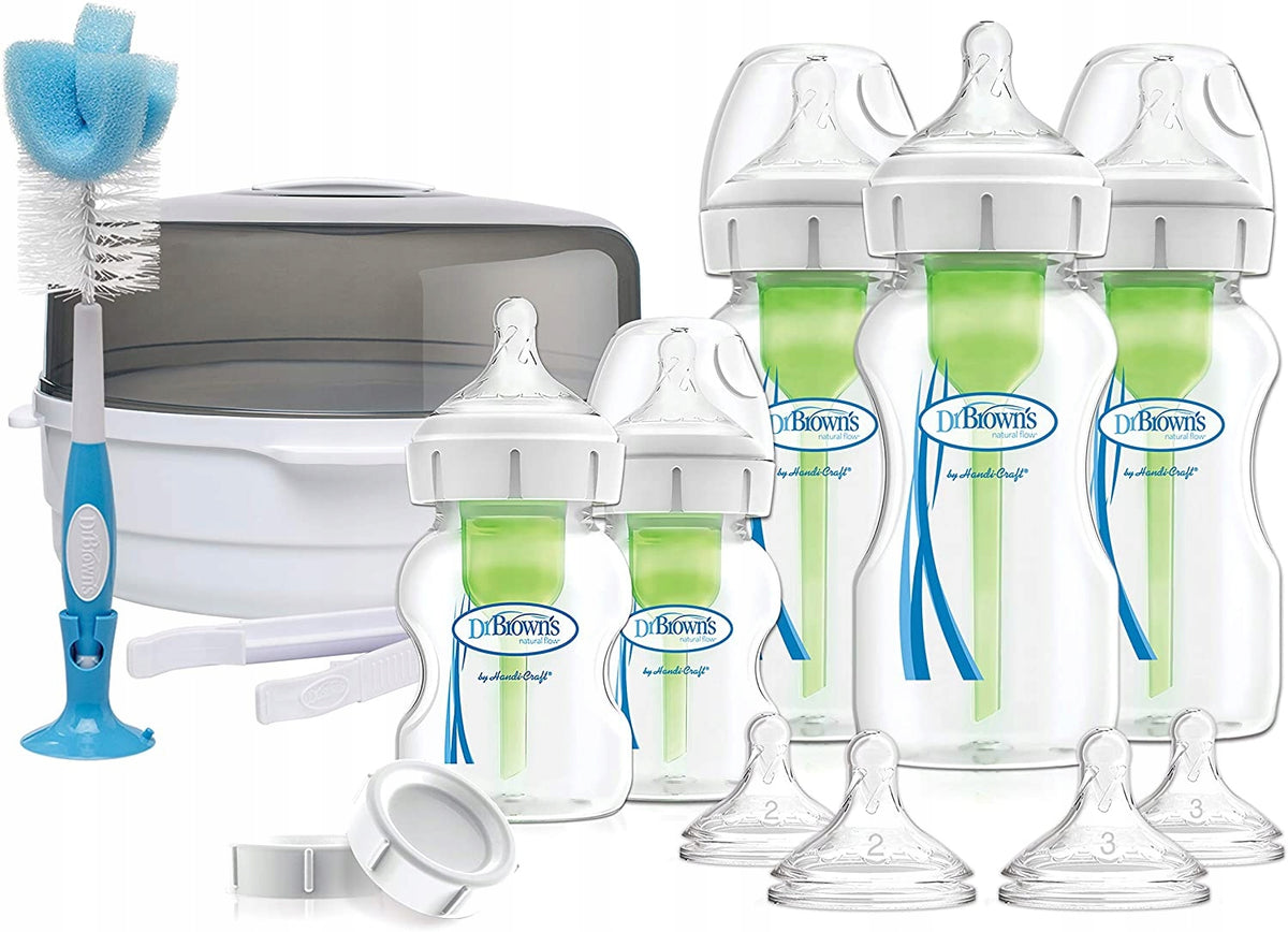 DR. BROWN'S startset magnetronsterilisator + flessen en accessoires