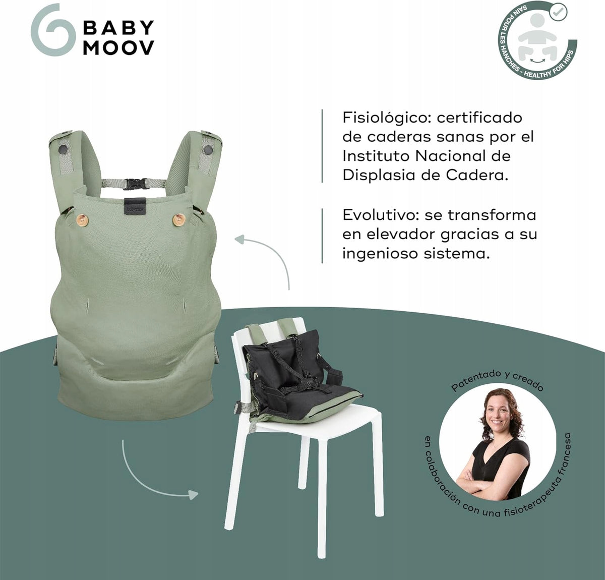 BABYMOOV MOOV&BOOST 2-in-1 ergonomische stoelverhoger