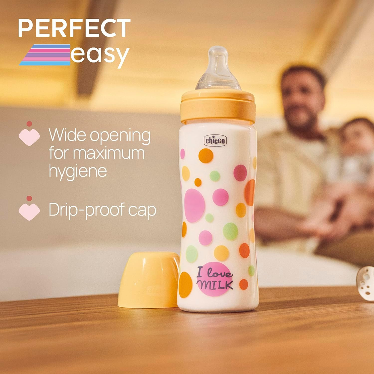 CHICCO Perfect Easy cumisüveg 4 hónap+ 300 ml