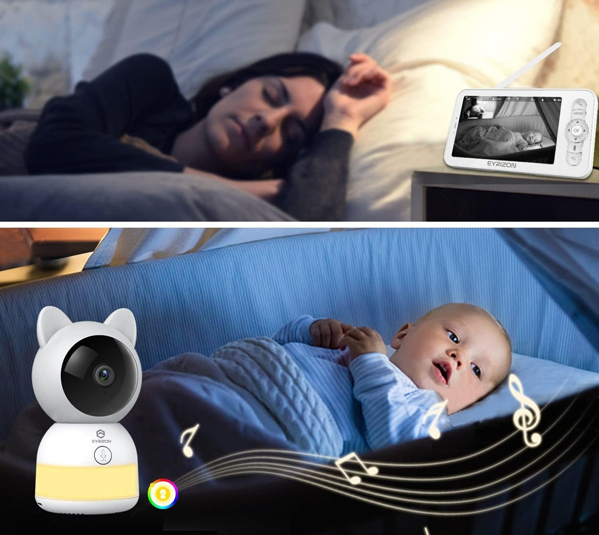 EYRIZONremote-controlled electronic nannyiPhone not includedcolour whitemains power supply for the
