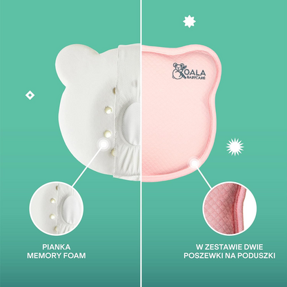 KOALA BABYCARE pernă pentru bebeluși 0+ husă