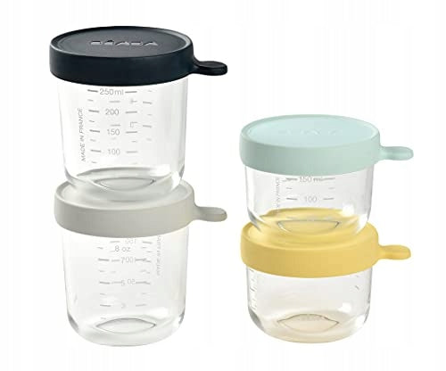 BEABA bocal en verre 2x150 ml, 2x250 ml