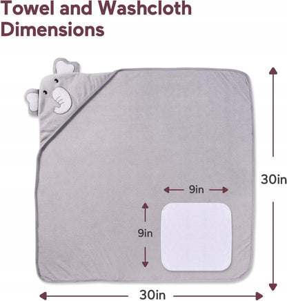 MOMCOZY kapucnis törölköző x2 76x76 +6 24x24 mosdókendők