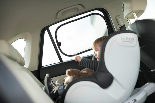 BRITAX ROMER osłona przeciwsłoneczna na szybę samochodu UPF30+  2 sztuki czarna osłona okna auta