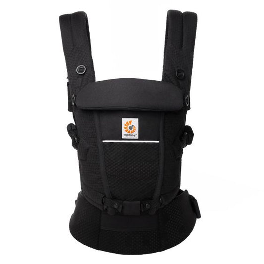ERGOBABY ADAPT SoftFlex MESH nosidełko ergonomiczne 3,2-20kg, czarne, przewiewne, stan powystawowy