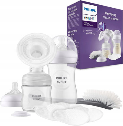 PHILIPS AVENT Natural SCF430/60 pompă de sân manuală + accesorii
