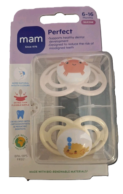 MAM Perfect cumi, 2 db, 6–16 hónap + doboz