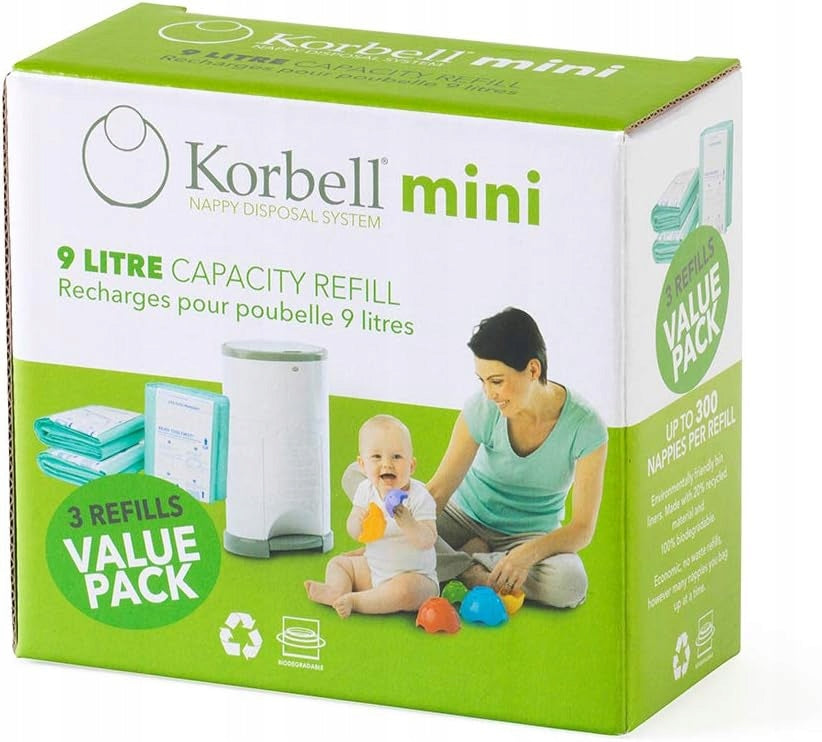 KORBELL rezerve pentru recipientul de scutece 9L 3x MINI