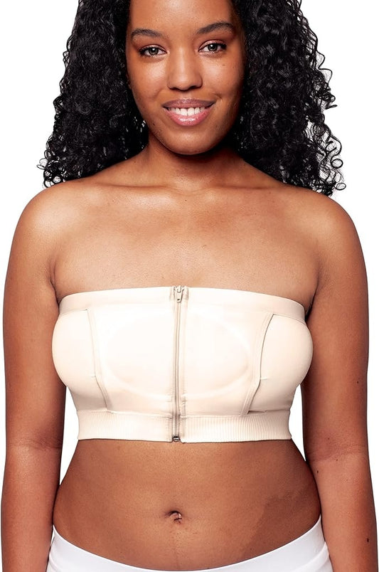 MEDELA gorset do laktatora HANDS-FREE M beżowy, bez ramiączek, do wygodnego odciągania pokarmu