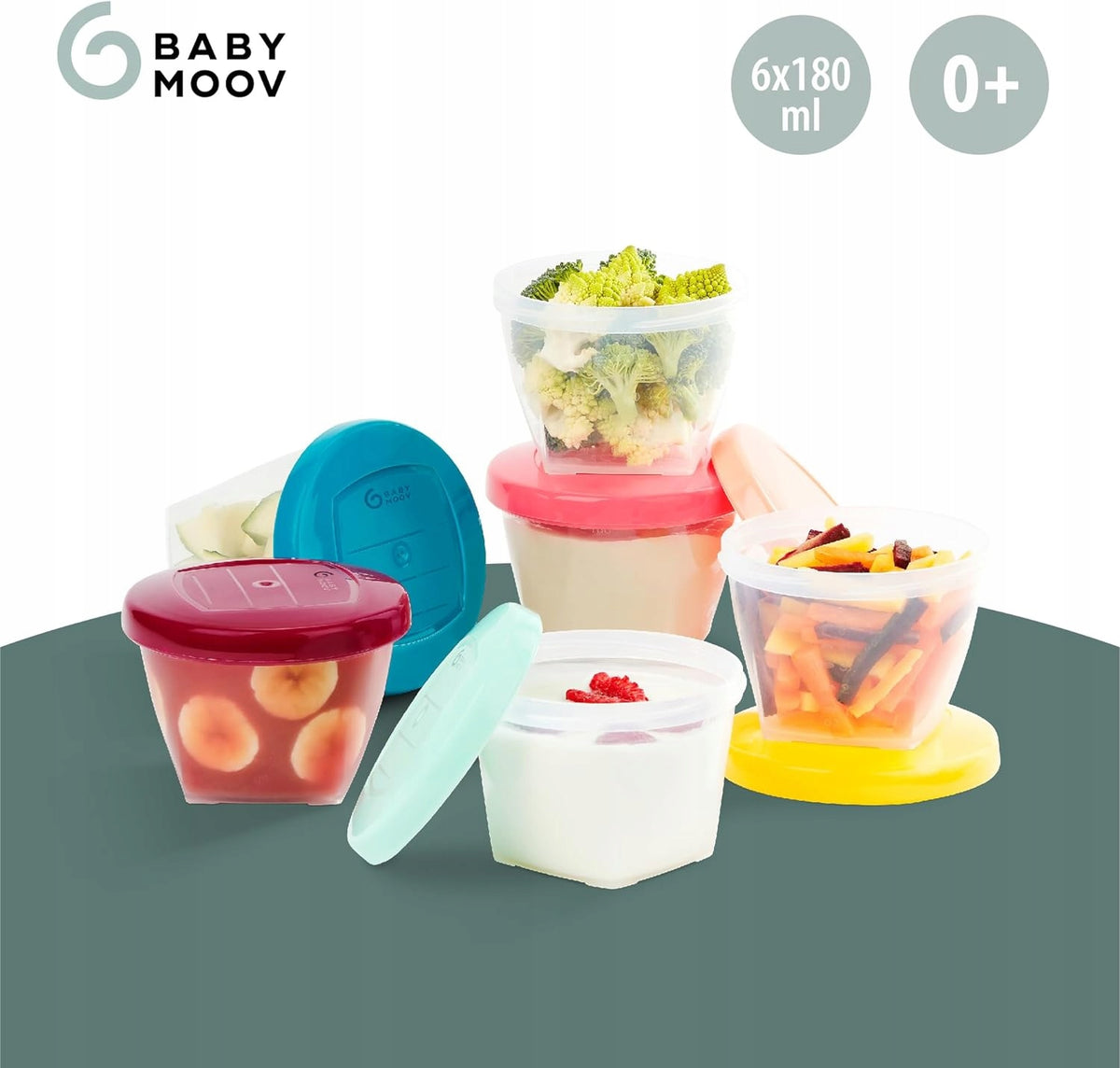 BABYMOOV Babybols recipiente 6 x 180 ml
