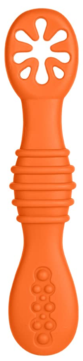 VICLOON Sticky Spoon silikonowa łyżeczka 2,5 x 10 cm 4 m+ pomarańczowa
